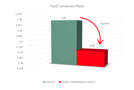 Improving gut health Feed Conversion Ratio